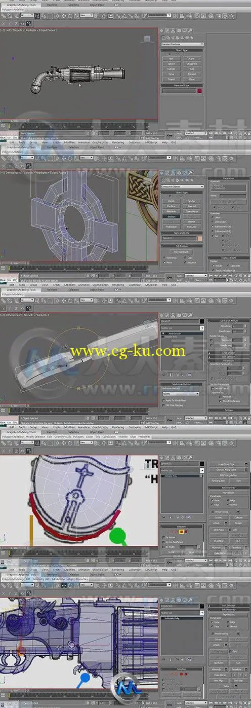 3dsMax次世代游戏武器建模训练视频教程第四季的图片2
