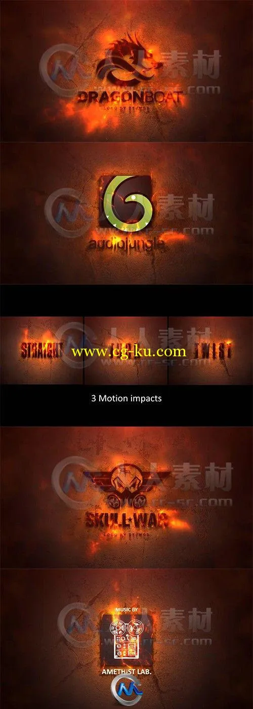 史诗暗黑圣焰Logo标志演绎AE模板的图片2