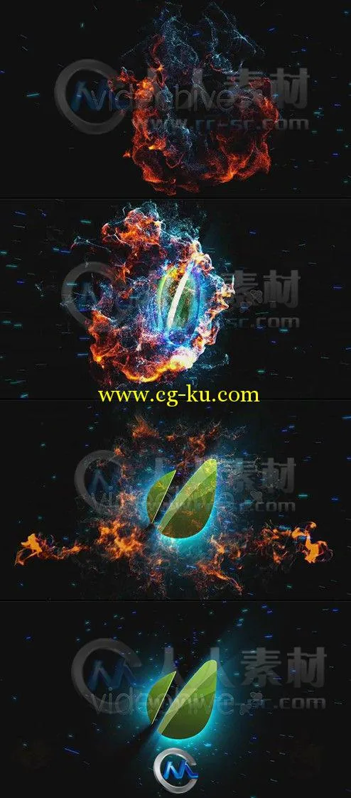 粒子环绕Logo标志演绎AE模板的图片2