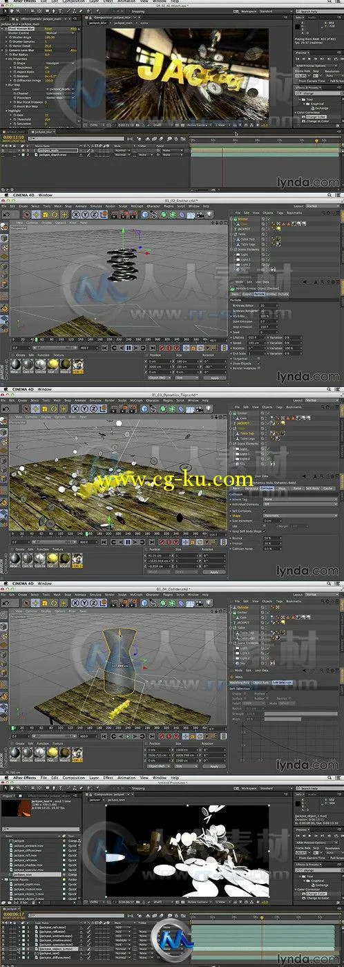 C4D钱币下落动画训练视频教程的图片2