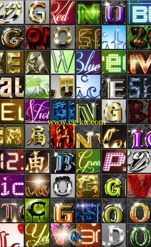 85个精美PS字模合辑的图片1