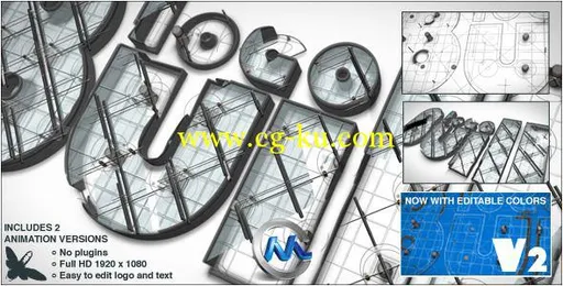 建筑漫游Logo演绎动画AE模板的图片1