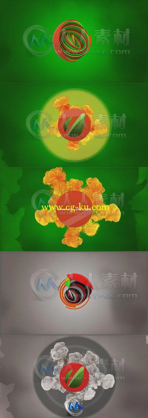 粒子圆弧Logo演绎动画AE模板的图片2