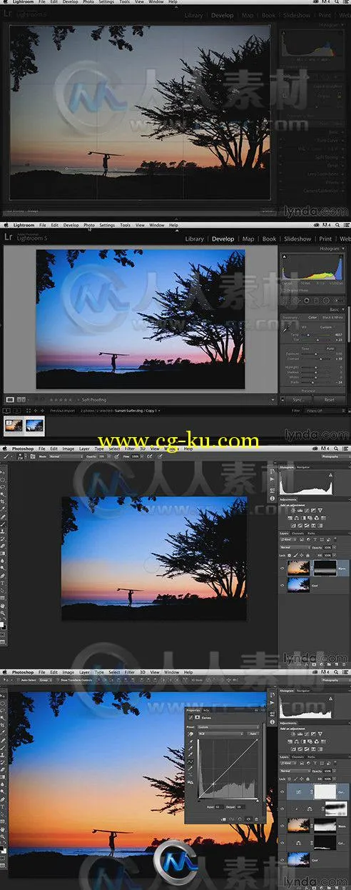 Lightroom与Photoshop夕阳景色照片处理视频教程的图片2