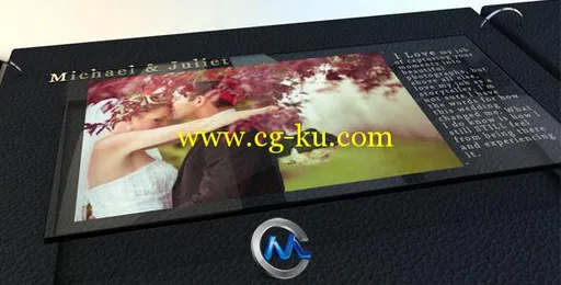 玻璃笔记本相册动画AE模板的图片2
