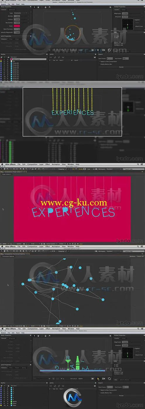 AE物理动力学模拟动画训练视频教程的图片2