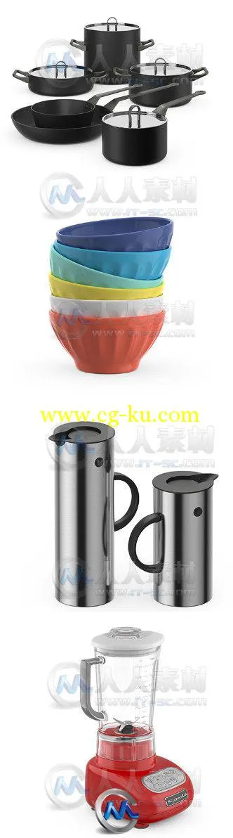 厨房厨具用品3D模型合辑的图片2