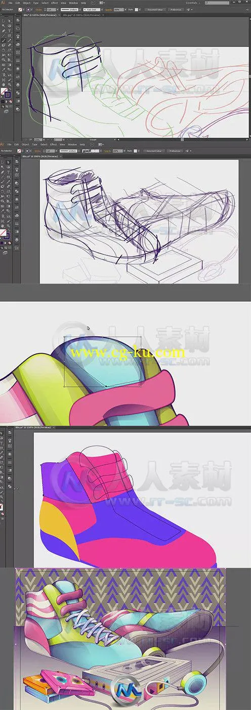 Illustrator插画素描设计训练视频教程的图片2