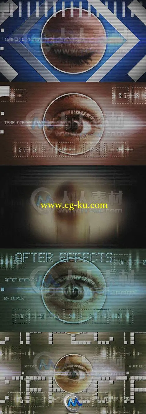 科技之眼闪烁动画AE模板的图片1