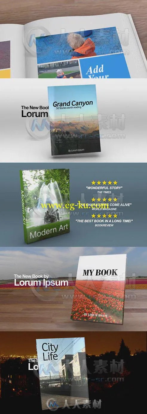 书籍图书宣传促销动画AE模板 Videohive My Book Promotion 6906790 Project for Af...的图片1