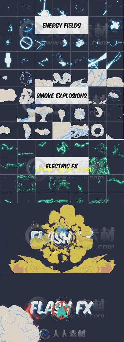 104个二维特效动画AE模板合辑 Videohive Flash Fx Animation Pack 6527641 Project...的图片1