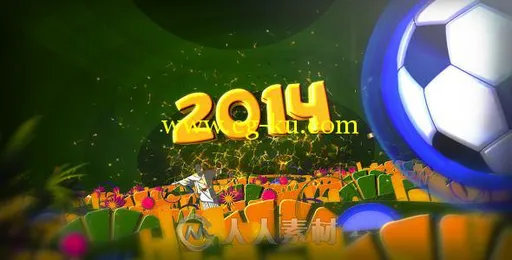 2014巴西世界杯电视包装AE模板 Videohive Brazil Soccer 2014 7851291 Project For...的图片2