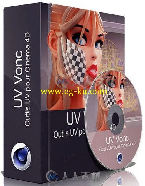 CodeVonc VoncUV贴图编辑器C4D插件V1.0版 CodeVonc VoncUV v1.0 for Cinema 4D的图片1