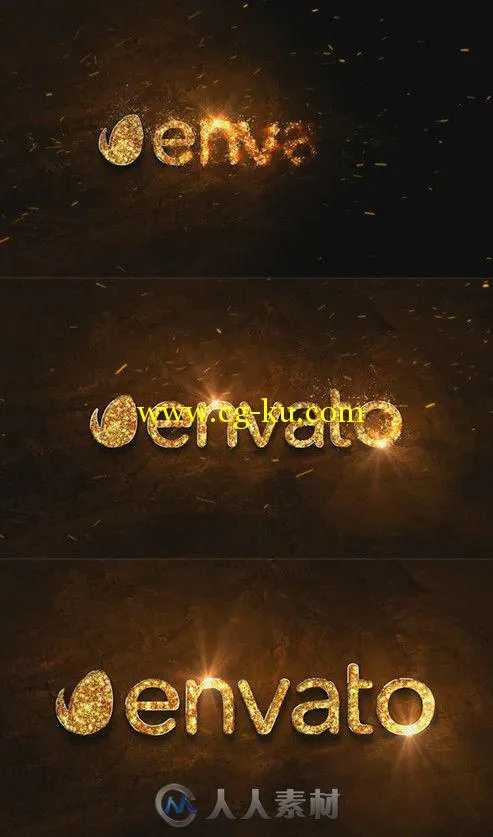 炙热烈焰Logo演绎动画AE模板 Videohive Fire Gold Logo 6714723 Project for After...的图片1