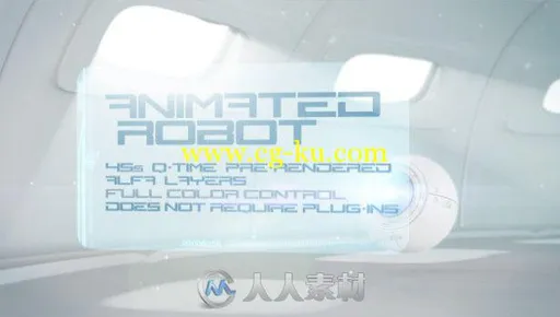 智能全息投影动画AE模板 Videohive Hologram Robot Eye 241320 Project for After ...的图片1