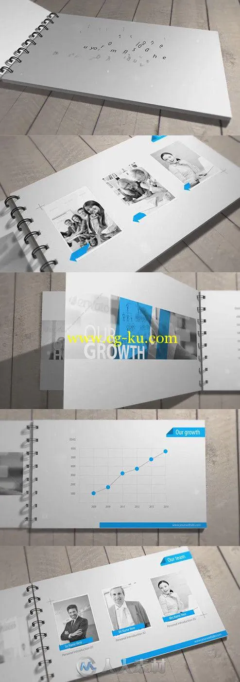 企业宣传图册动画AE模板 Videohive Clean Presentation 7746018 Project for After...的图片1