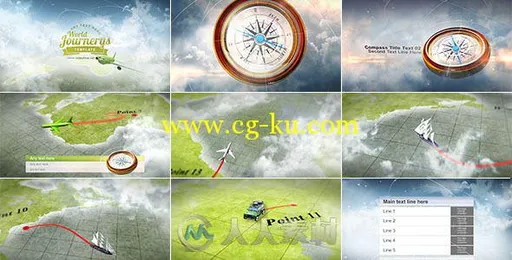 轻松世界旅行旅游动画AE模板 Videohive World Journeys 6425727 Project for After...的图片2