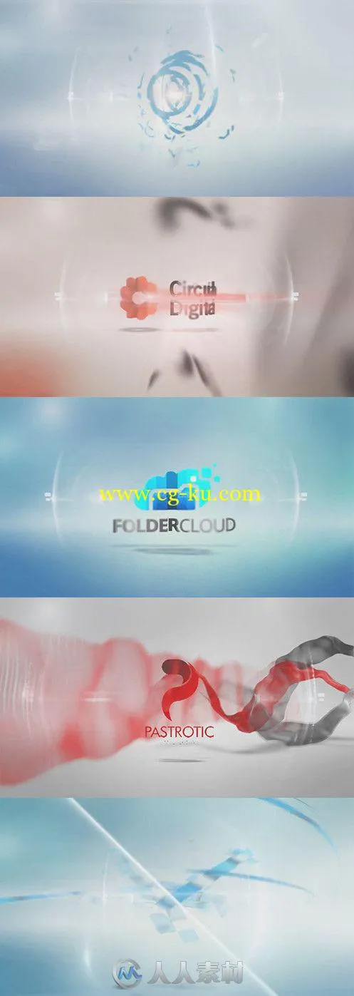 5个漂亮简洁Logo演绎动画AE模板 Videohive Corporate Logo XV Clean Effects 77634...的图片1