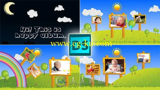 可爱快乐儿童相册动画AE模板 Videohive Happy Children 4984066 Project for After...的图片2