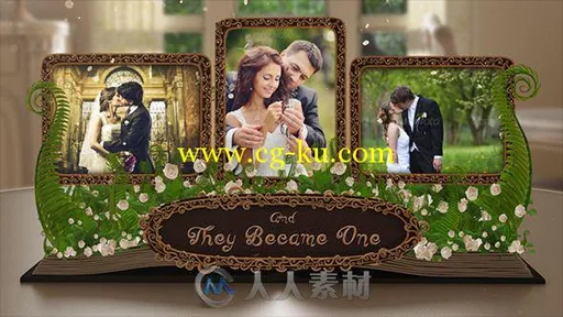 经典婚礼翻折书籍相册动画AE模板 Videohive Wedding Album Pop up Book 7530457 Pr...的图片2