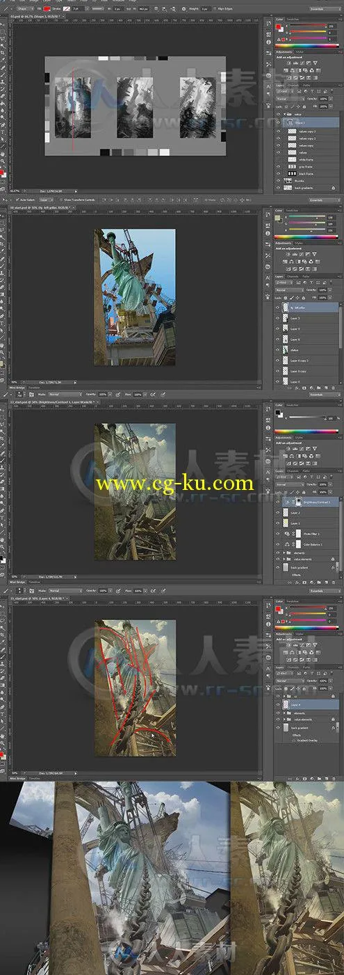 Photoshop史诗场景数字艺术绘制视频教程 Digital-Tutors Matte Painting Epic Digi...的图片1