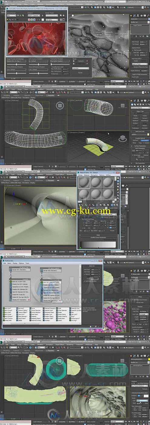 3dsmax血管血液血细胞制作训练视频教程 CGCookie Create Blood Vessels and Blood的图片1