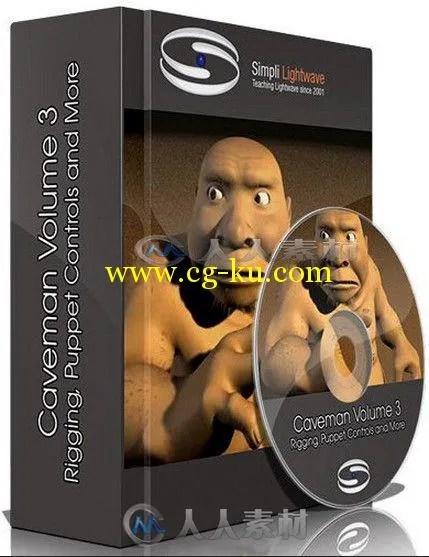 Lightwave穴居洞人角色动画视频教程第三季-骨骼绑定 Simply Lightwave Caveman Vol...的图片2