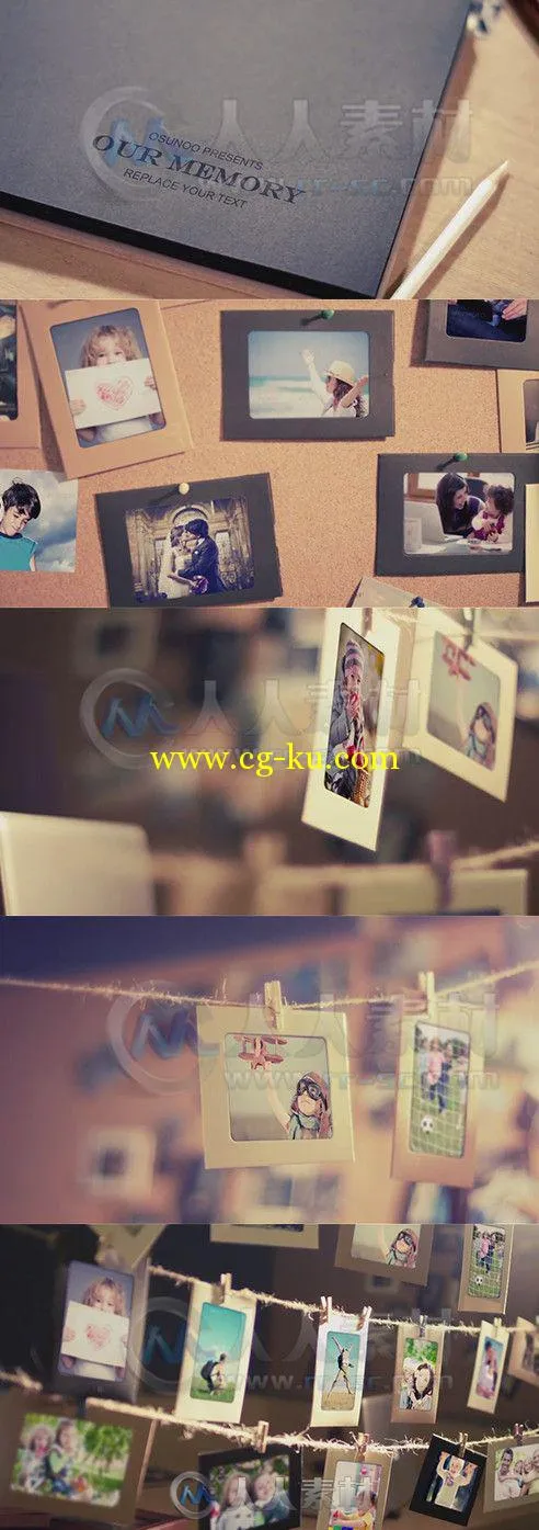 温馨回忆相册动画AE模板 Videohive Photo Gallery Memories 7285580 Project for A...的图片1