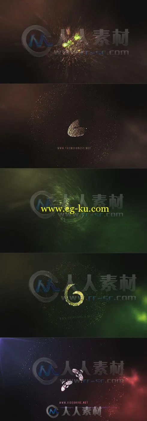 粒子冲击Logo演绎动画AE模板 Videohive Particle Rush 6060298 Project for After ...的图片1