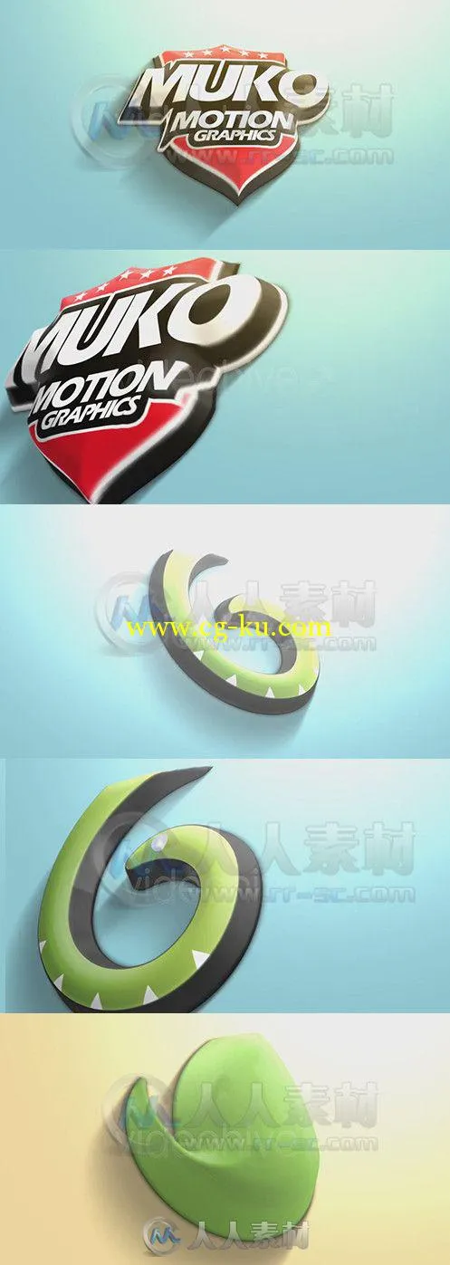 三维标识Logo演绎动画AE模板 Videohive Logo 3D Bevel 5380482 Project for After ...的图片1