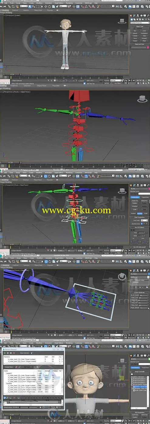 3dsMax角色运动动画训练视频教程 Lynda Character Rigging in 3ds Max的图片1