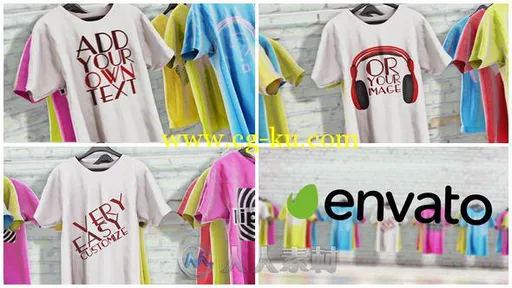 T恤衫展示动画AE模板 Videohive T-Shirts Promo 7342150 Project for After Effects的图片2