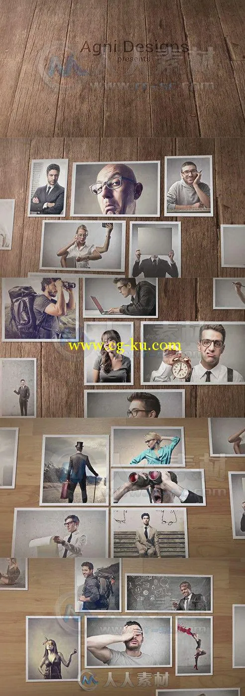 木质动感相册动画AE模板 Videohive Photo Gallery Slideshow 6347738 Project for ...的图片1