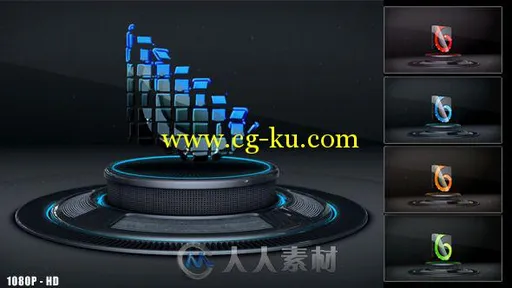 三维舞台开场Logo演绎动画AE模板 Videohive 3D Logo on Stage 4848137 Project for...的图片1