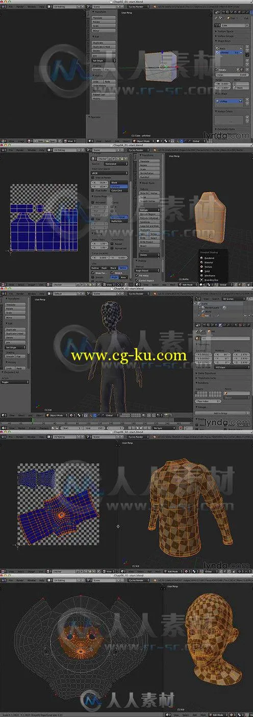 Blender中UV映射技术训练视频教程 Lynda Blender UV Mapping的图片1