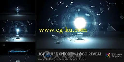 灯泡爆炸Logo演绎动画AE模板 Videohive Light Bulb Explosion Logo Reveal 8729240...的图片2