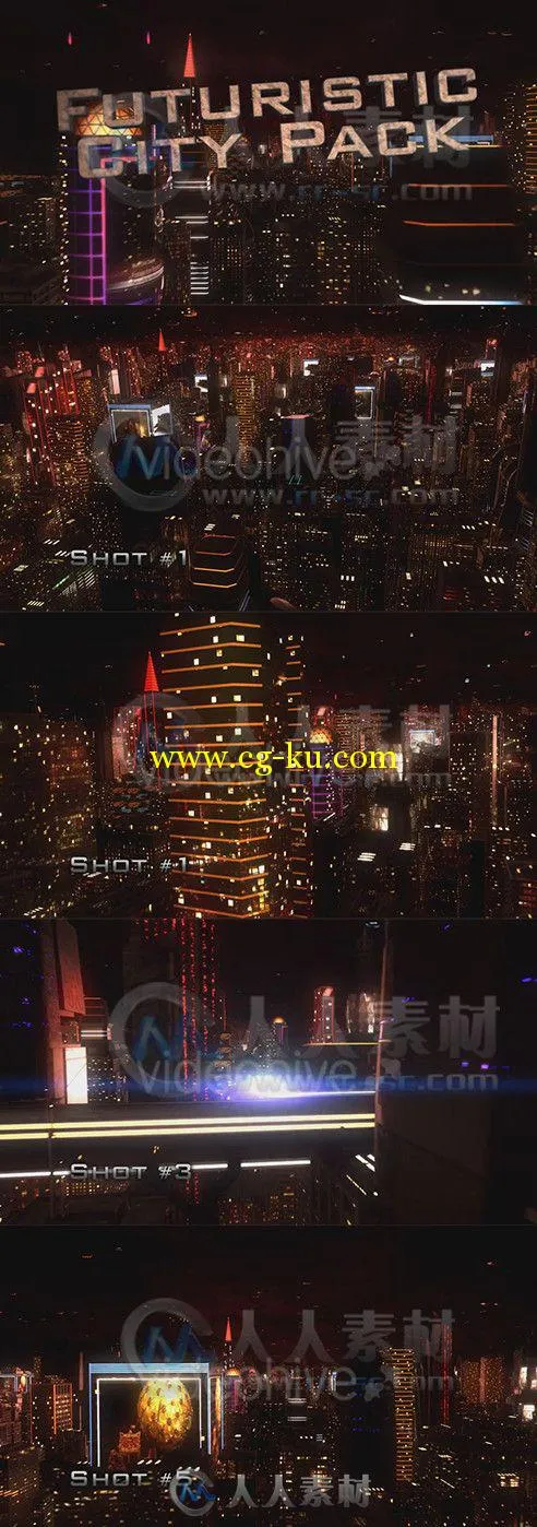 未来城市高清视频素材 Videohive Futuristic City Pack 8925526 Stock Footage的图片1
