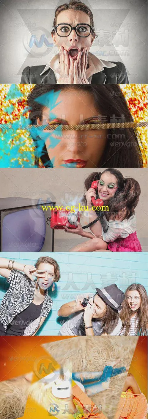 15组拼图变换相册动画AE模板 Videohive 15 Triangular Transitions 8504859的图片2