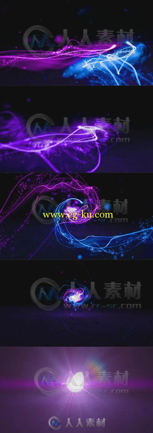 美丽粒子光线Logo演绎动画AE模板 Videohive Particle Light Logo 9236143的图片1