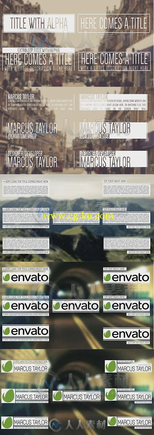 70组流行排版动画AE模板合辑 Videohive 70 Hipster Titles & Lowerthirds 9257461的图片1