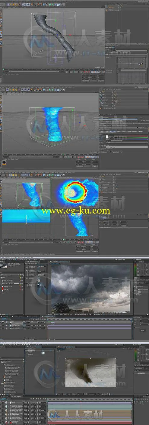 C4D龙卷风特效制作视频教程第二季 Helloluxx VFX Cinema 4D Training Volume 2 Kil...的图片1