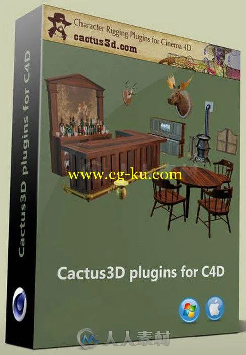 Cactus3D Complete角色骨骼控制C4D插件 Cactus3D Complete for Cinema4D R15-R16 M...的图片1
