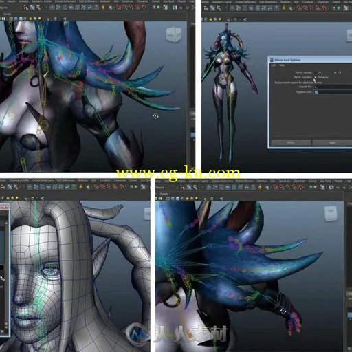 Maya女猎人游戏角色骨骼制作视频教程 CGcircuit The Base Skeleton的图片1