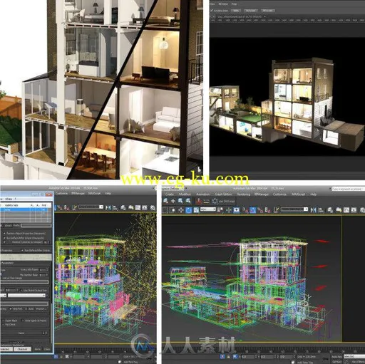 3dsMax与V-Ray建筑白天黑夜照明渲染训练视频教程 Digital-Tutors Rendering Day an...的图片1