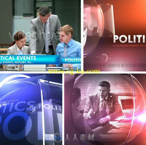 政治事件新闻纪录片电视包装AE模板 Videohive Political Events 2 9603829的图片1