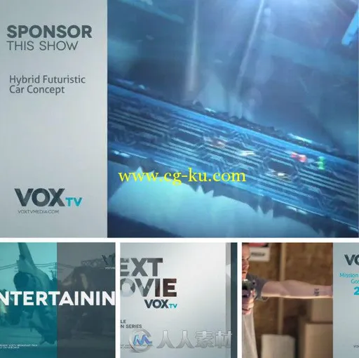 电视频道形象包装动画AE模板 Videohive Vox Broadcast Pack 9731581的图片1
