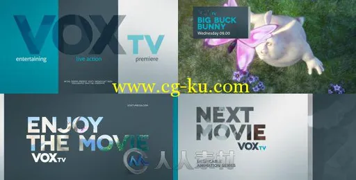 电视频道形象包装动画AE模板 Videohive Vox Broadcast Pack 9731581的图片2