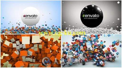 社交网络Logo演绎动画AE模板 Videohive 2 In 1 Social Network Logo Reveal 8219351的图片1