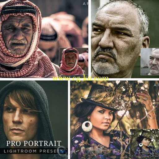 深度性格肖像调色特效Lightroom预设 Creativemarket Pro Portrait Lightroom Prese...的图片1