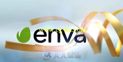 黄丝带Logo演绎动画AE模板 Videohive Ribbon Logo Reveal 10470218的图片1